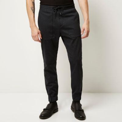 Dark grey smart utility jogger trousers